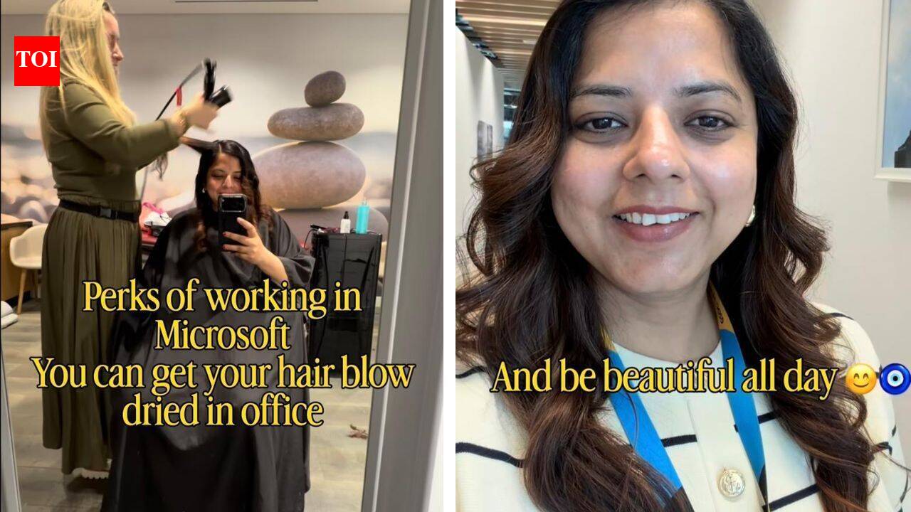 Forget coffee breaks: This Microsoft employee got a professional blow-dry in office during lunch break, and the internet wants the same perk