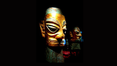 In 2021, Chinese archaeologists excavated new Sanxingdui pits and uncovered massive bronze masks