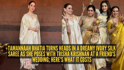 Tamannaah Bhatia's ₹43,000 ivory silk saree deserves a spot on every wedding guest mood board