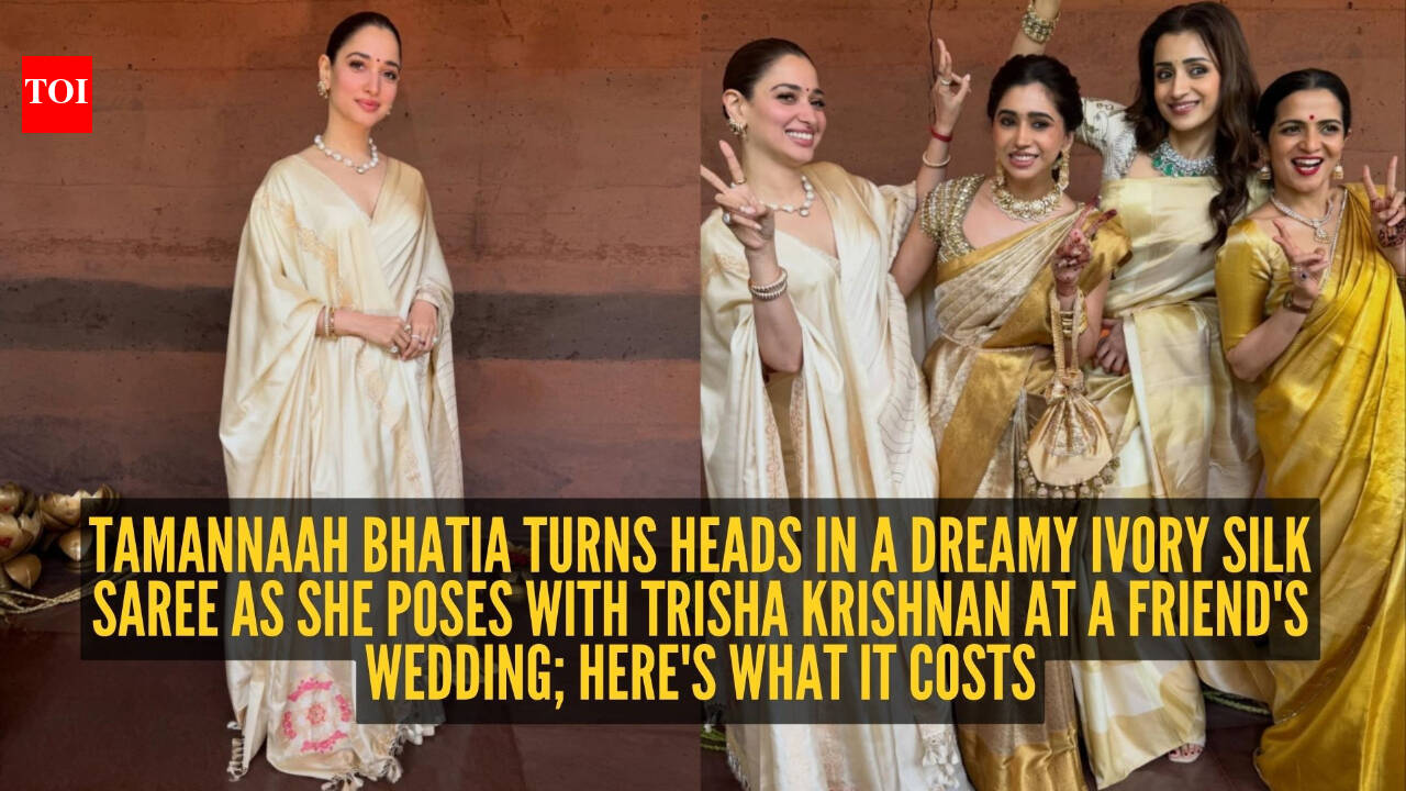 Tamannaah Bhatia's ₹43,000 ivory silk saree deserves a spot on every wedding guest mood board