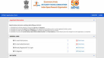 ISRO ISTRAC Recruitment 2026 opens programs in engineering, science and support services; registration is open until July 20