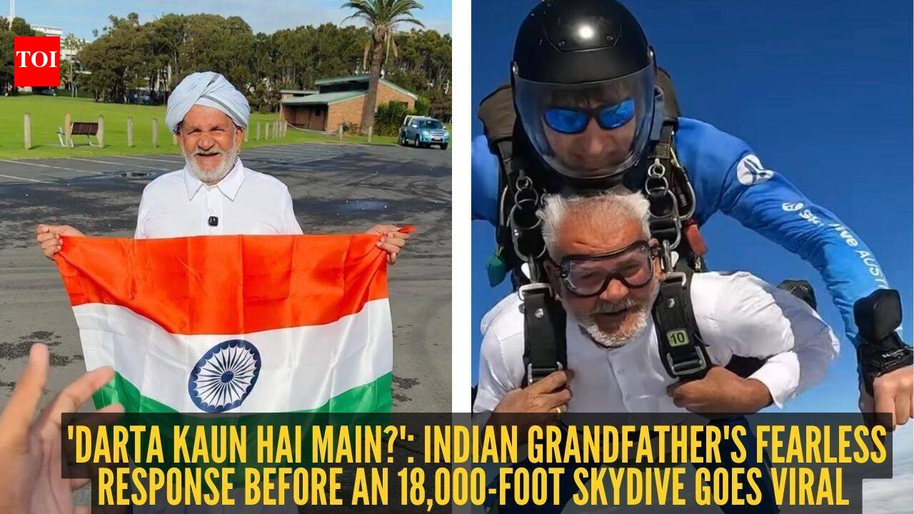 'Darta kaun hai main?': Indian grandfather's fearless response before an 18,000-foot skydive goes viral