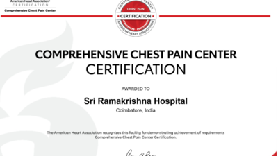 AHA certifies Coimbatore’s Sri Ramakrishna Hospital as comprehensive chest pain centre