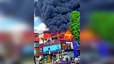 Excise DC suspended over fire in rooftop restaurant