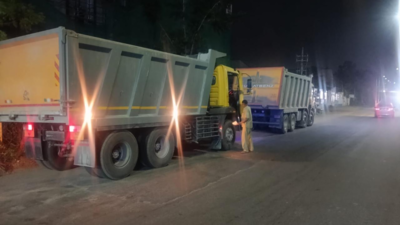 33 trucks seized for carrying gravel sand illegally in Coimbatore
