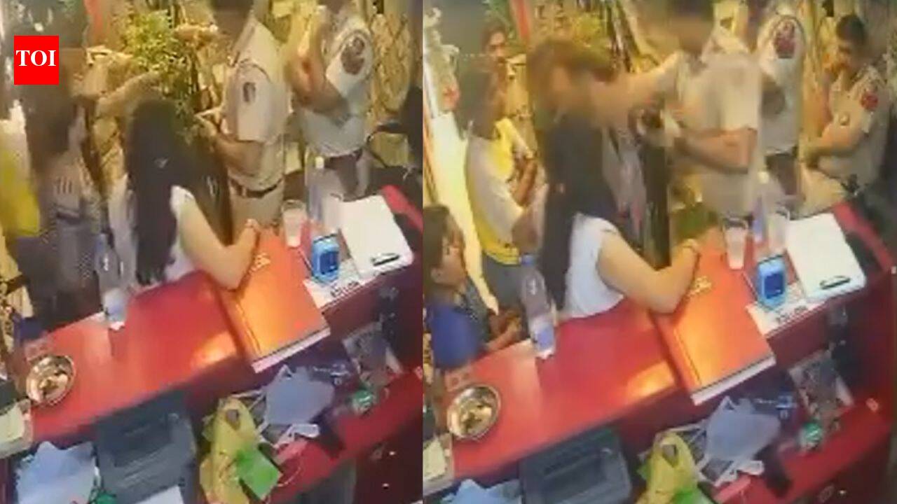 CCTV video shows SI slapping 2 women at northwest Delhi hotel