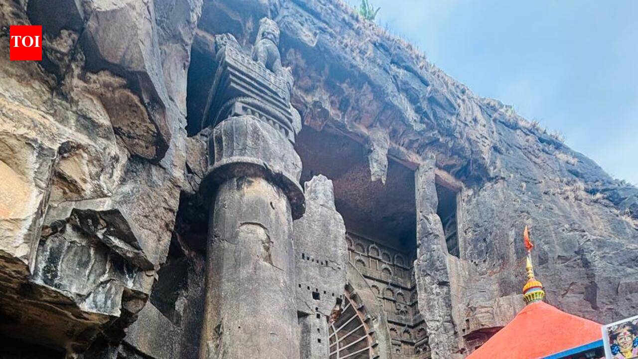 Hidden cavity found beneath Karla Caves’ 2,000-year-old Lion Pillar; ASI steps in to prevent collapse
