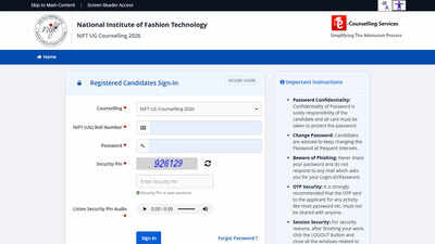 NIFT UG 2026 round 1 seat allotment result declared; candidates can download allotment letters here