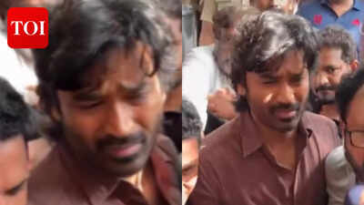 Dhanush looked visibly shaken as he consoled his friend Shanthanu Bhagyaraj while paying his last respects to director K. Bhagyaraj - Watch