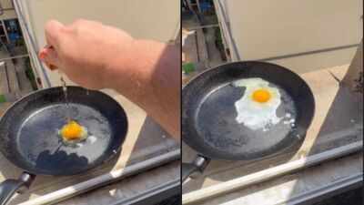 French man’s video cooking omelette in a pan under the sun has internet worried about the future