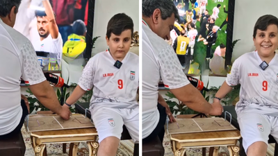 This Iranian dad helped his specially-abled son feel the FIFA World Cup match in the most unique way; 3 parenting lessons to learn
