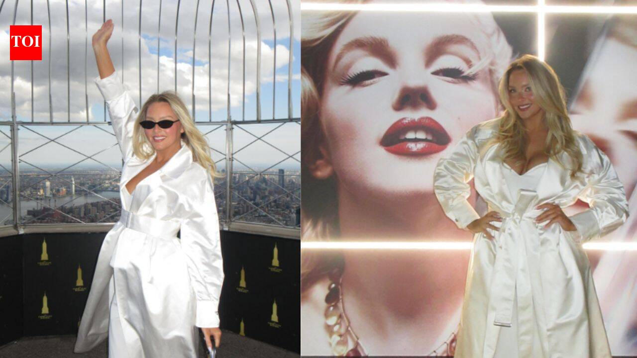 Rob Gronkowski’s girlfriend Camille Kostek stuns in all-white look atop Empire State Building for Marilyn Monroe's 100th birthday