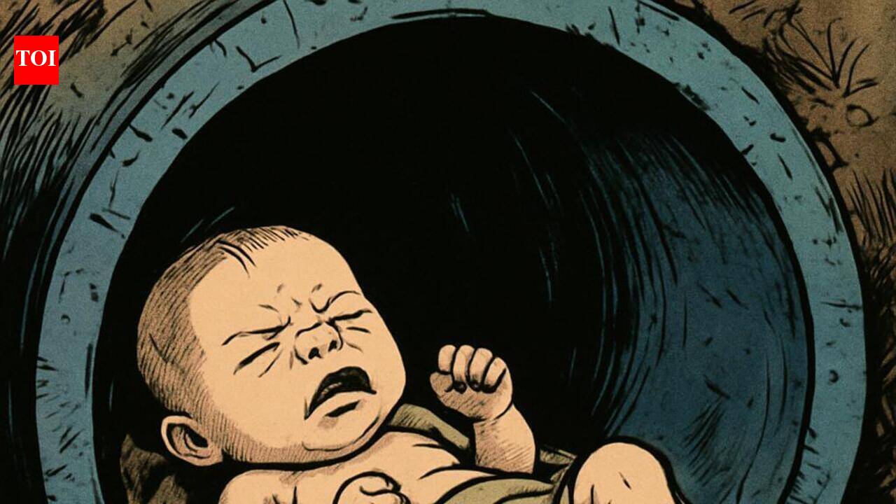 Newborn abandoned inside water pipe in Ratlam village, rescued