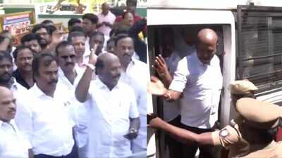 DMK workers detained during protest seeking action against TVK minister Sarathkumar over white powder video row