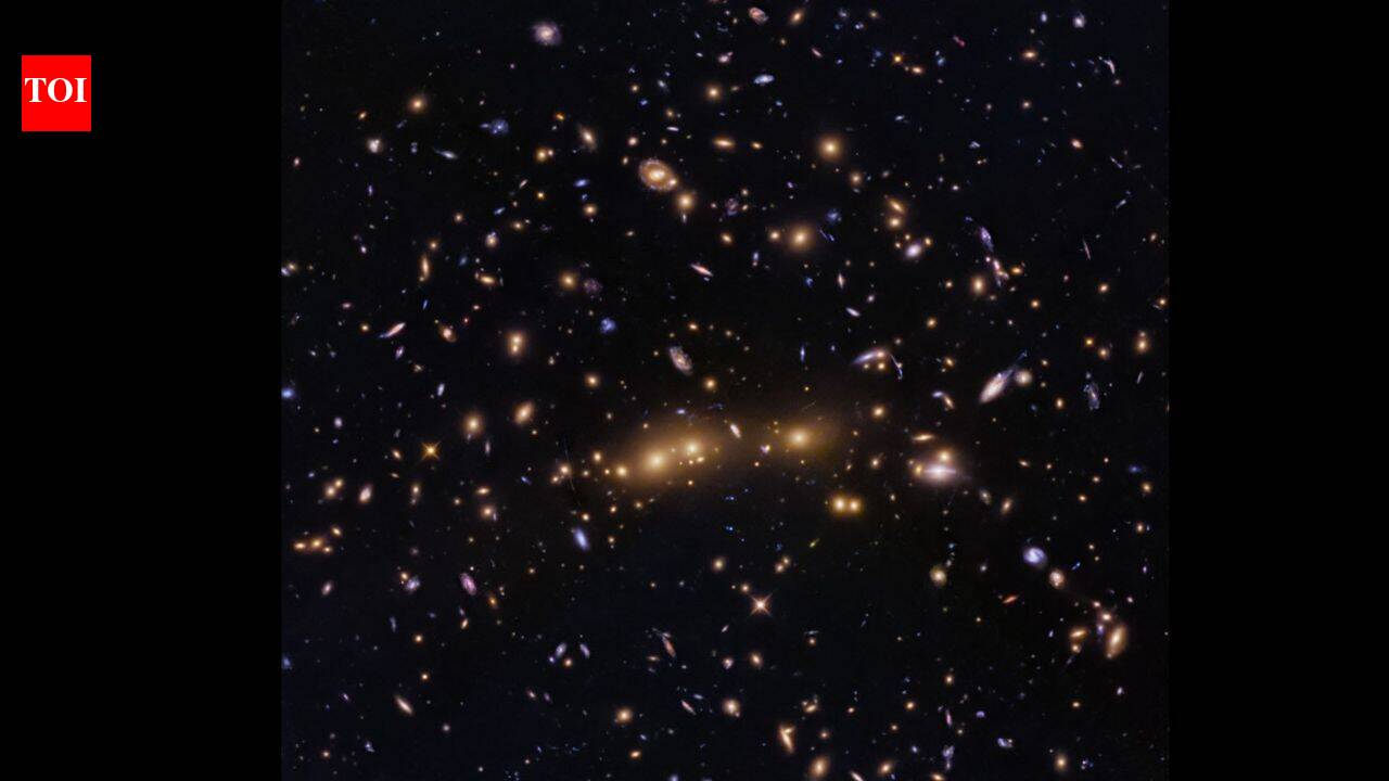 NASA's Hubble spots two enormous galaxy clusters merging billions of light-years away