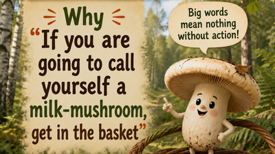  Why "If you are going to call yourself a milk-mushroom, get in the basket" means you must own your commitments