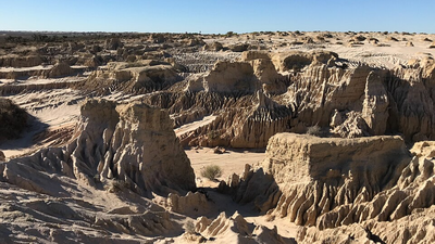 In 2003, archaeologists uncovered footprints at Lake Mungo, showing how ancient people crossed a drying lake