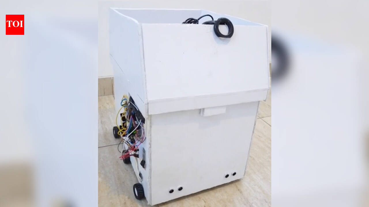 Class 12 student builds ‘dustbin’ that collects, sorts waste: Tech behind AI-powered trashcan