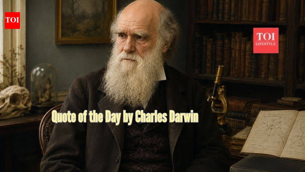 Quote of the Day by Charles Darwin, “Man has an instinctive tendency to speak, as we see in the babble of our...