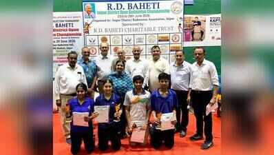 RD Baheti Memorial Jaipur District Open Badminton Championship concludes; Kartik Jain becomes men’s singles champion, Priyanshi Saini bags maiden women’s singles crown