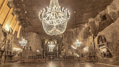 Hidden wonder: Poland's 700-year-old underground salt mine is a hidden city of chapels, lakes and sculptures carved from salt