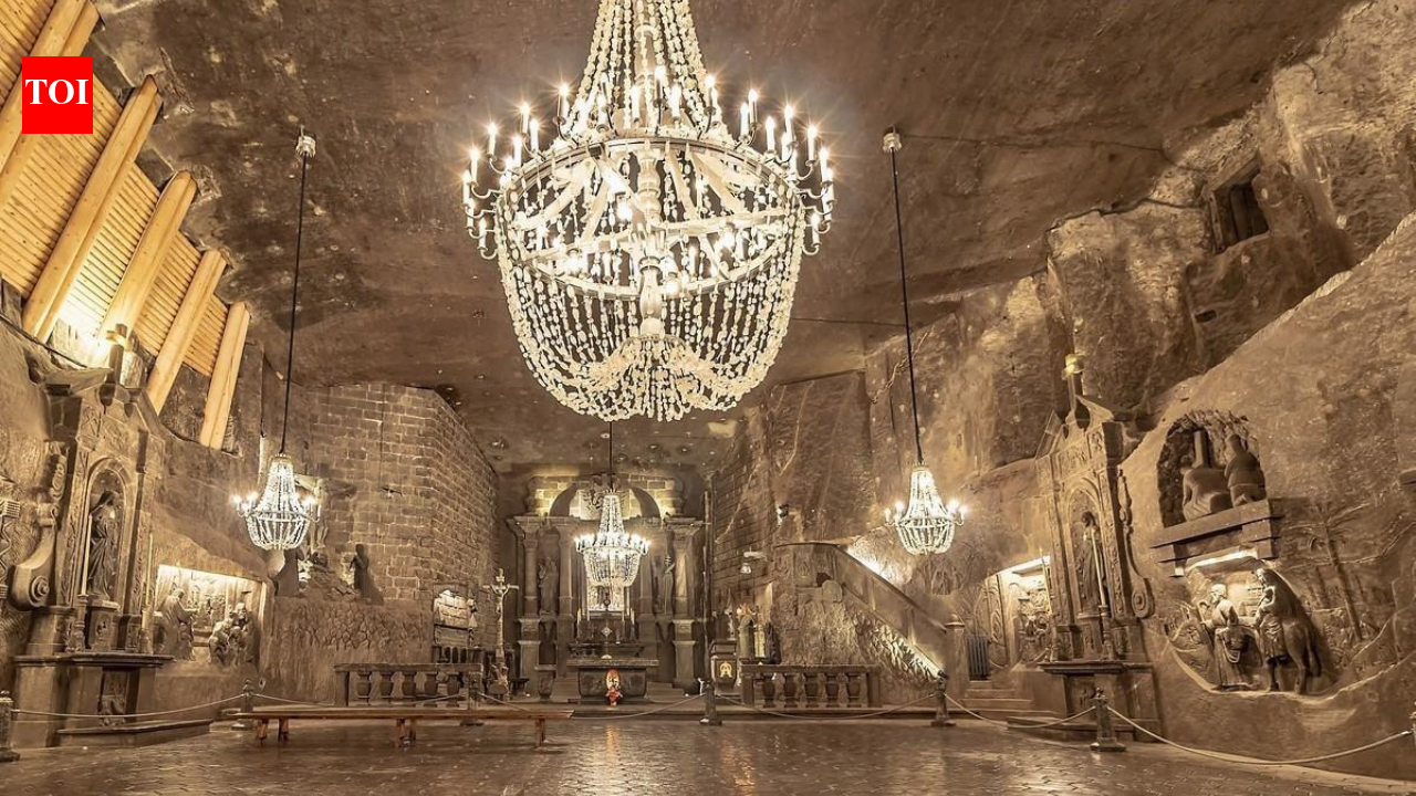Hidden wonder: Poland's 700-year-old underground salt mine is a hidden city of chapels, lakes and sculptures carved from salt