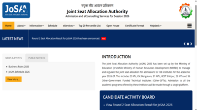 JoSAA 2026 Second Round Seat Allocation Results Released: View Allocation Status, Reporting Schedule Here