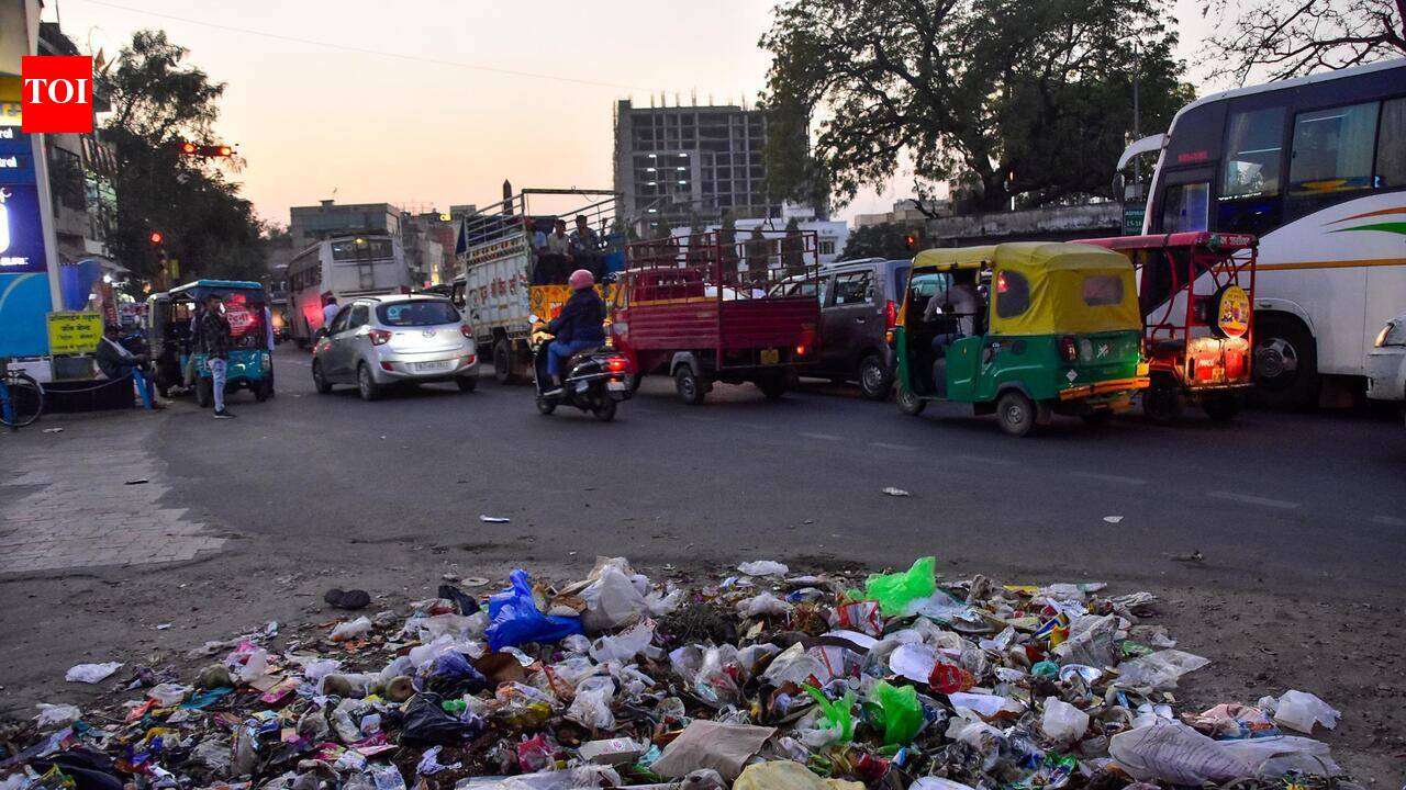 Garbage piles up across Jaipur as sanitation workers’ strike enters day 4