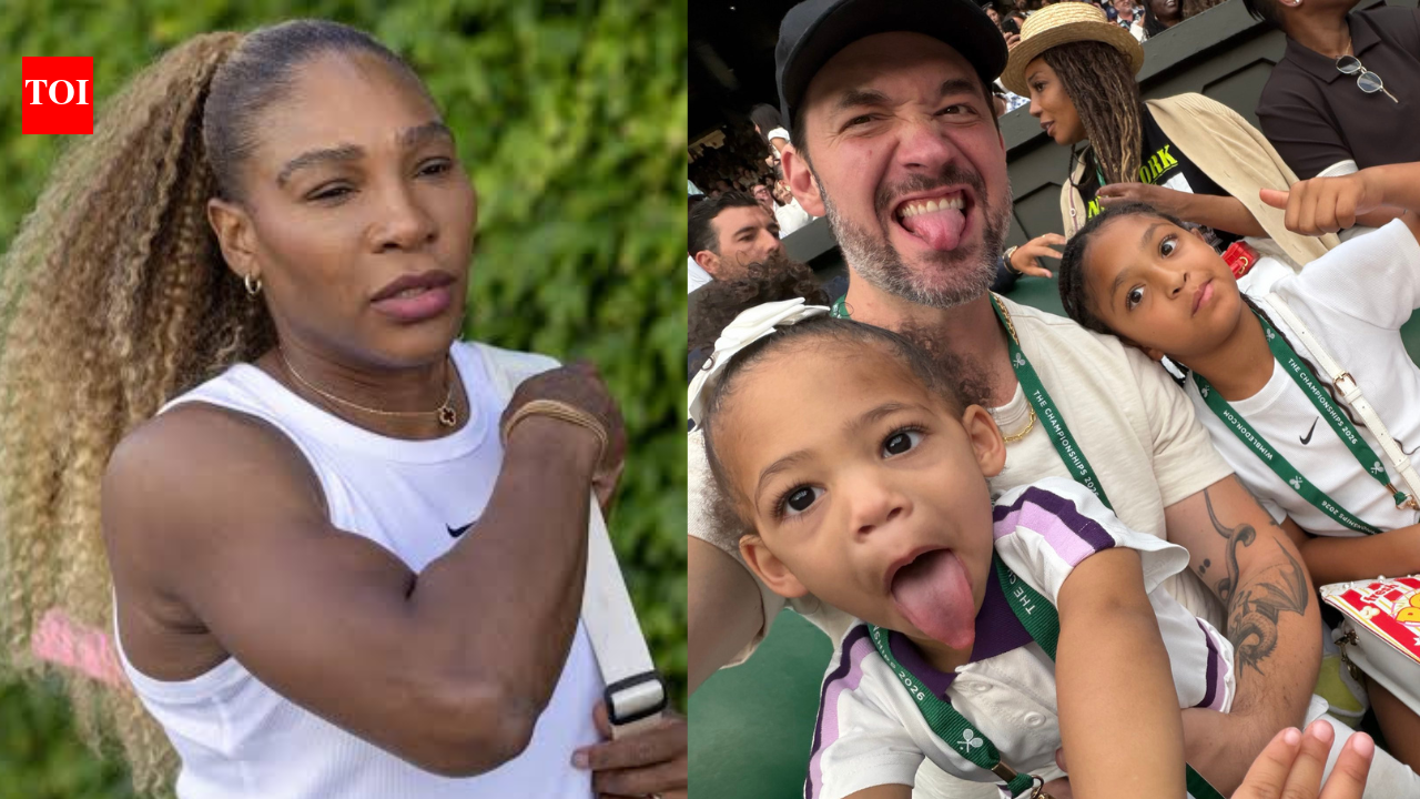 Serena Williams returns to winning ways as Alexis Ohanian and daughters cheer from the stands