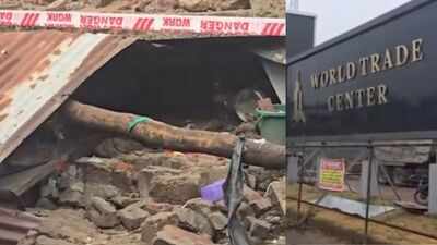 Heavy rain triggers wall collapse at Gujarat's Bharuch World Trade Centre site; two killed