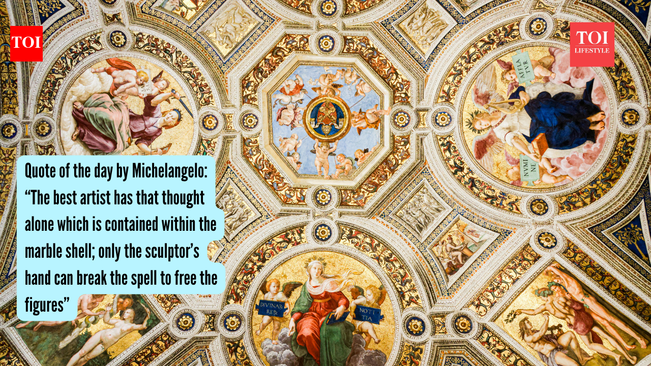 Quote of the day by Michelangelo: “The best artist has that thought alone which is contained within the marble shell; only the sculptor’s hand can break the spell to free the figures”