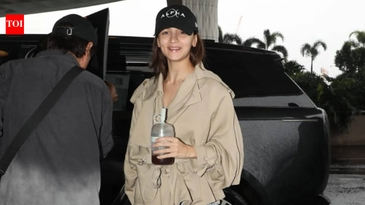 Alia Bhatt promotes 'Alpha' in style at Mumbai airport; jets out of city ahead of spy film release - WATCH