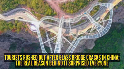  Visitors flee as China's famous Glass Bridge cracks after teen's shocking act