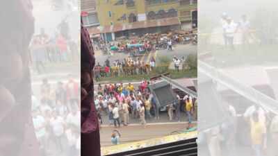 Mahua Moitra alleges eggs thrown by ‘BJP goons’ outside her office, shares video