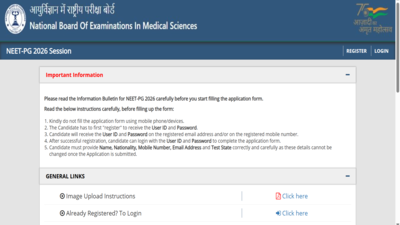 NEET PG 2026 registration begins: Check important guidelines issued by NBEMS, and direct link to apply