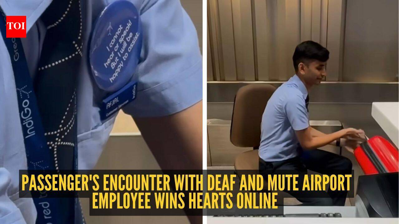 'I cannot hear or speak, but I will be happy to assist': Passenger's encounter with deaf and mute airport employee wins hearts online