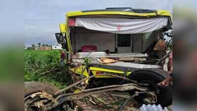 Driver & cleaner killed as front bus axle breaks away