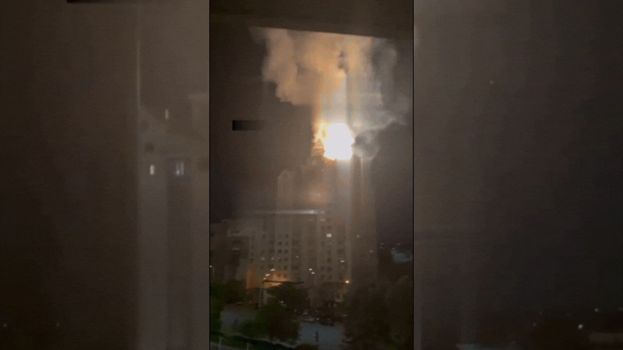 Watch: 9-storey Kyiv apartment building partially collapses after Russian attack; residents trapped