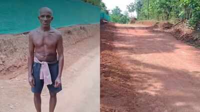  Tired of waiting for a road, this 56-year-old built one himself using just a pickaxe and shovel