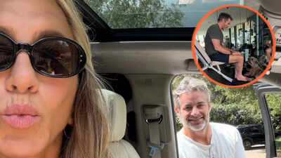 'Incoming summer dumper': Jennifer Aniston shares snaps with boyfriend Jim Curtis following 1st anniversary celebration