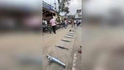 Sending a loud message: Kharadi police seize 45 bikes fitted with illegal modified silencers, crush exhausts