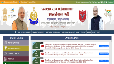 SSB Constable admit card 2026 released at recruitment.ssb.gov.in: Direct link to download hall tickets here