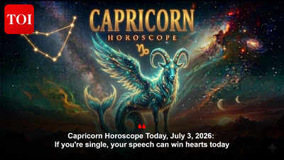 Capricorn Horoscope Today, July 3, 2026: If you're single, your speech can win hearts today