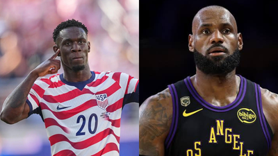  LeBron James reacts after US striker pulls off NBA star's iconic 'Silencer' celebration in FIFA World Cup