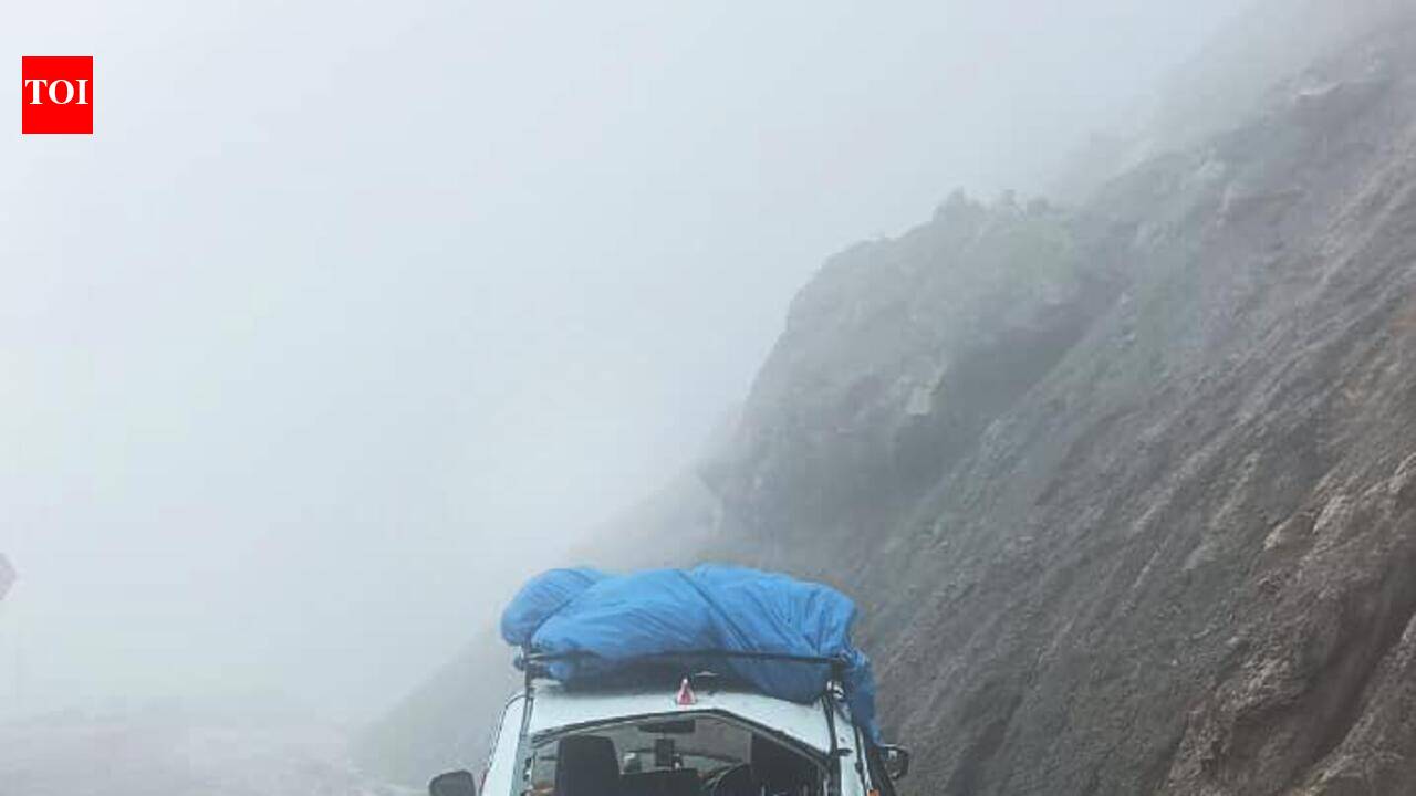 Narrow escape for 6 after landslide traps vehicle