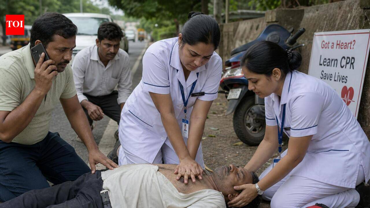 Kerala nurses save heart attack victim with CPR on road