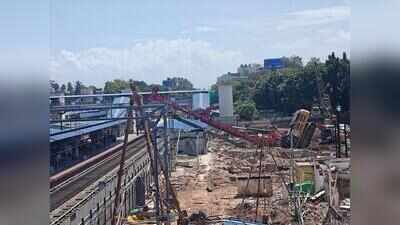 Tvm central train services disrupted after piling rig accident