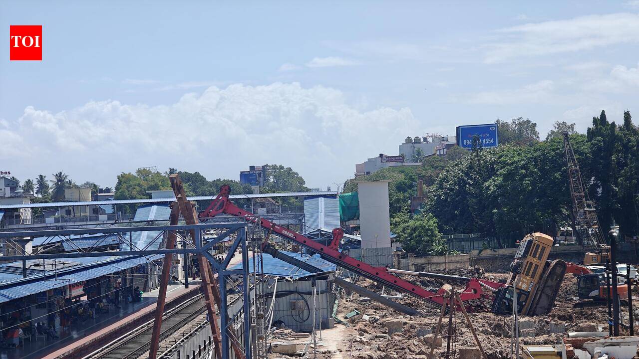 Tvm central train services disrupted after piling rig accident
