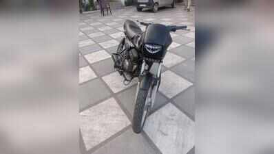 Modified silencer, ‘sarpanch’ sticker land biker in trouble