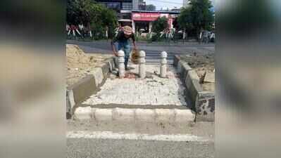 Jogging tracks, concrete barricades: Ghaziabad footpaths set for a makeover